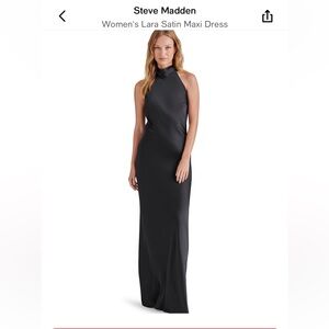 Steve Madden Black One Shoulder Sleeveless Gown